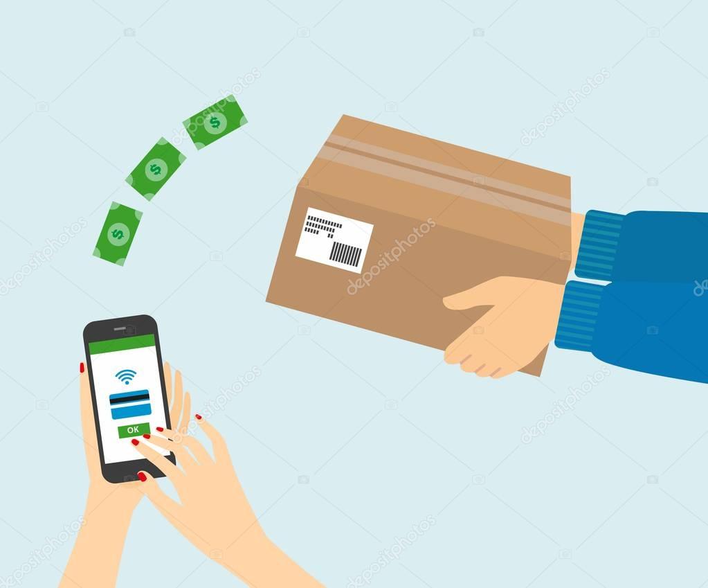 Payment by credit card for express delivery