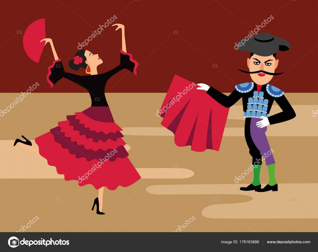 Spanish Matador Cartoon Clipart Bullfighting Vector Illustration Toreador  Man Red Stock Vector Image by ©Alla16 #176163886