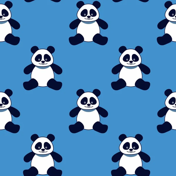 Bezszwowe Tło Panda Bears — Wektor stockowy