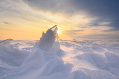 Sınırsız buzlu manzara sırasında