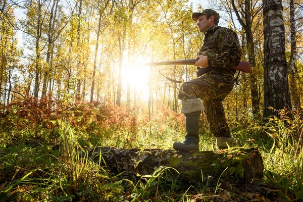 Hunter i gryningen. — Stockfoto