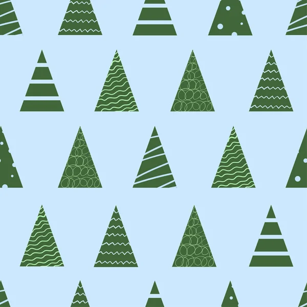 Motif vectoriel avec arbres de Noël — Image vectorielle