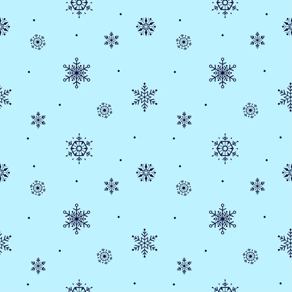 Seamless vector pattern with snowflakes — Stock Vector