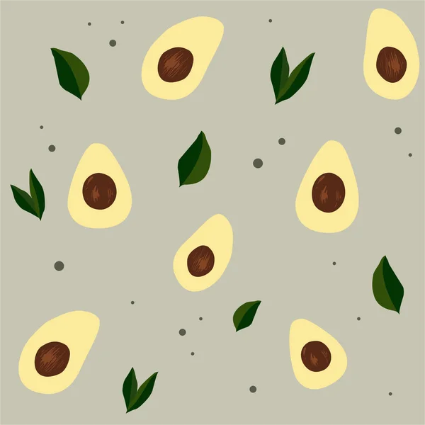 Безшовний візерунок з авокадо — стоковий вектор