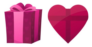 Hediye ve hediyelerin vektör çizimleri