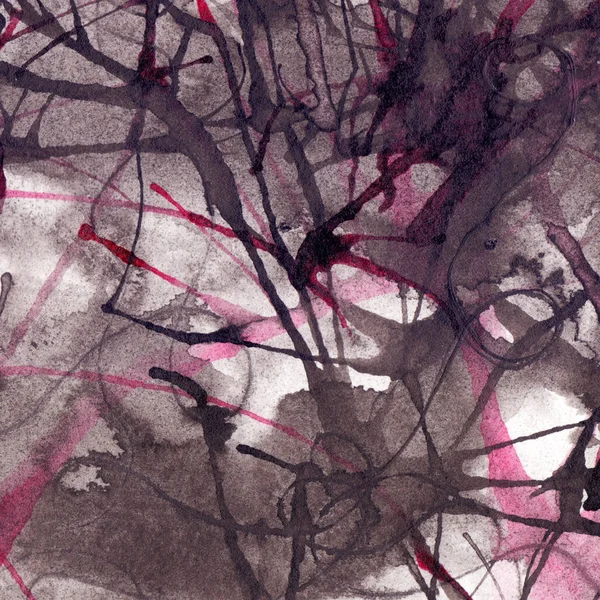 Suluboya siyah beyaz pembe soyut doku arka plan