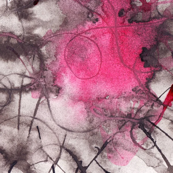 Suluboya siyah beyaz pembe soyut doku arka plan