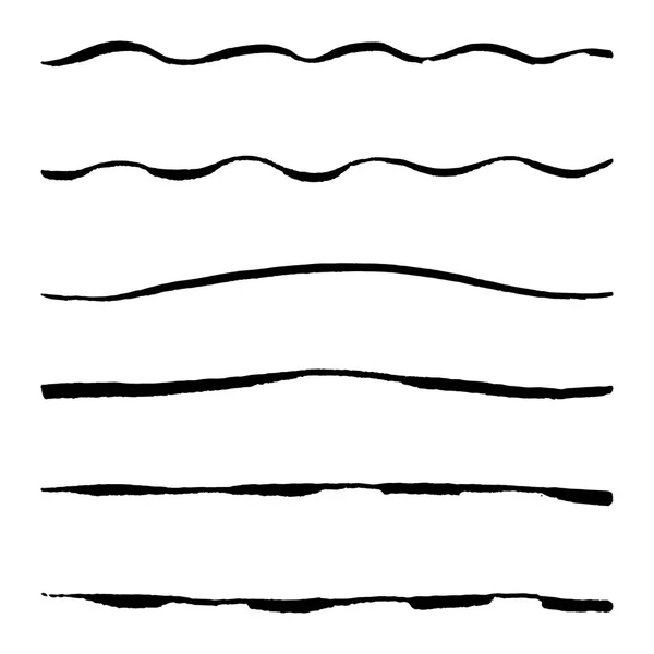 Monocromo blanco y negro línea abstracta carrera conjunto vector — Archivo Imágenes Vectoriales