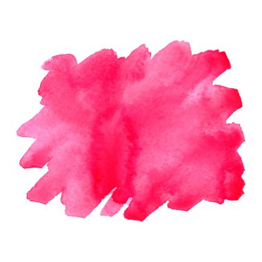 Sulu Boya parlak pembe nokta blob leke izole plan vektör
