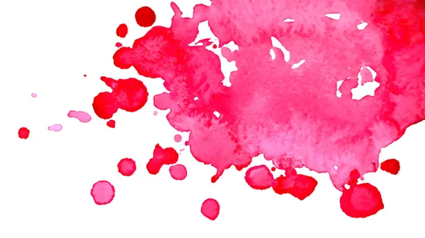 Akvarel světlé růžové přímých blob skvrna izolovány pozadí vektor — Stockový vektor