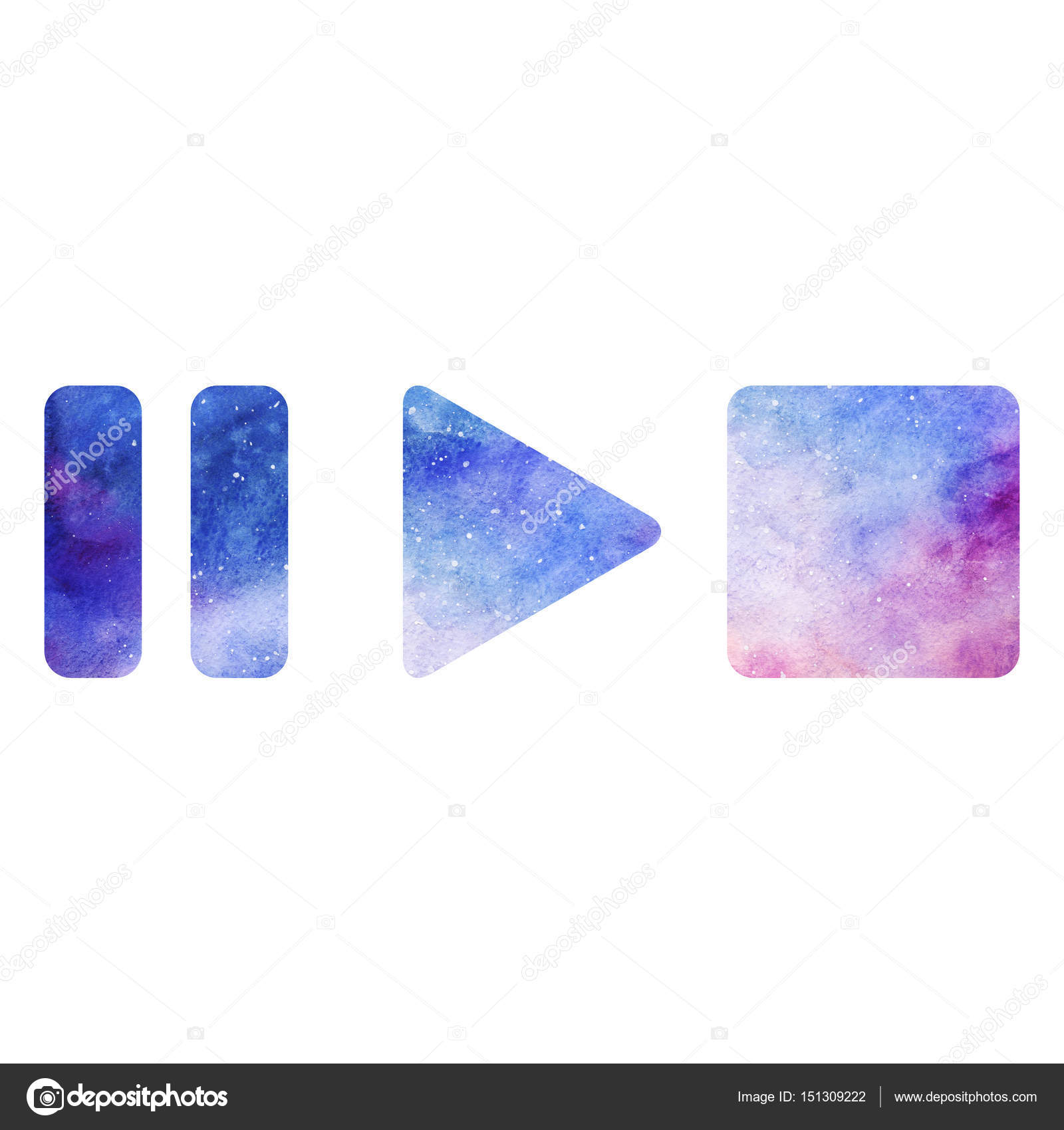 Play Pause Music Symbols