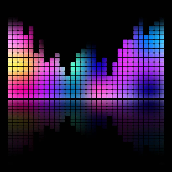 Égaliseur de musique coloré onde sonore vecteur isolé — Image vectorielle