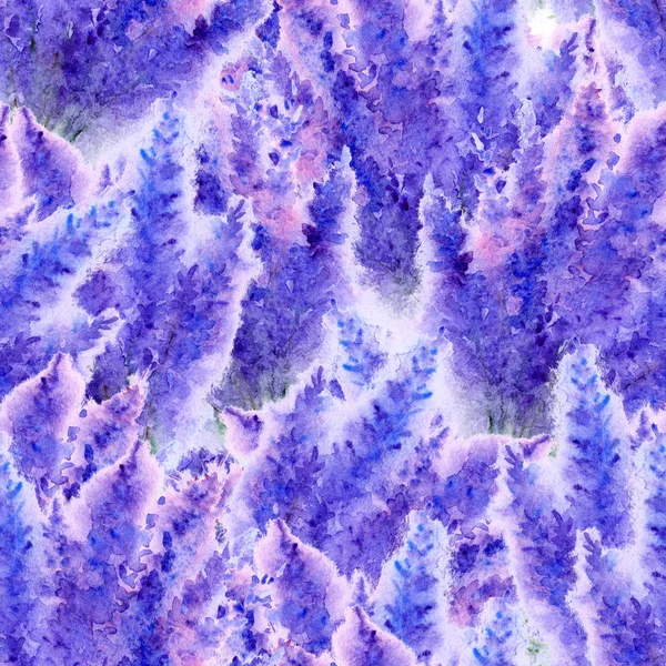 Aquarell Lavendel Blume Blumenstrauß nahtlose Muster Textur Hintergrund — Stockfoto