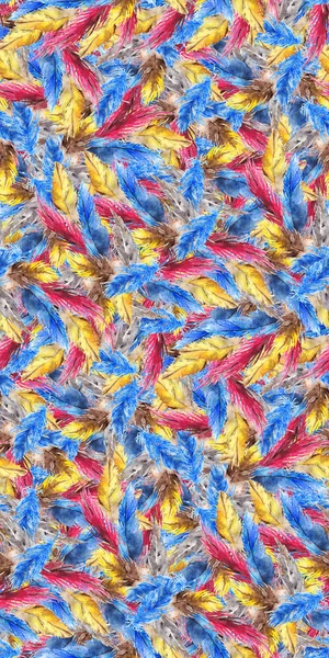 Acuarela colorida pluma sin costura patrón fondo textura —  Fotos de Stock