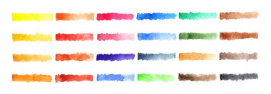 Suluboya şerit fırça renkli gökkuşağı paleti spot arka plan