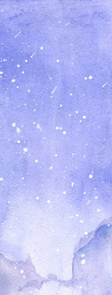 Aquarelle violet hiver neige ciel texture paysage fond — Photo