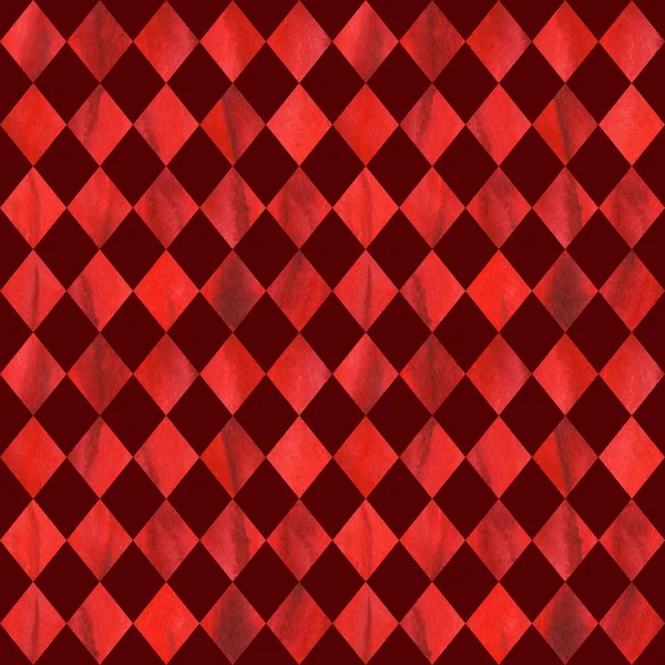 Aquarelle rouge rubis losange géométrique sans couture motif texture fond — Photo