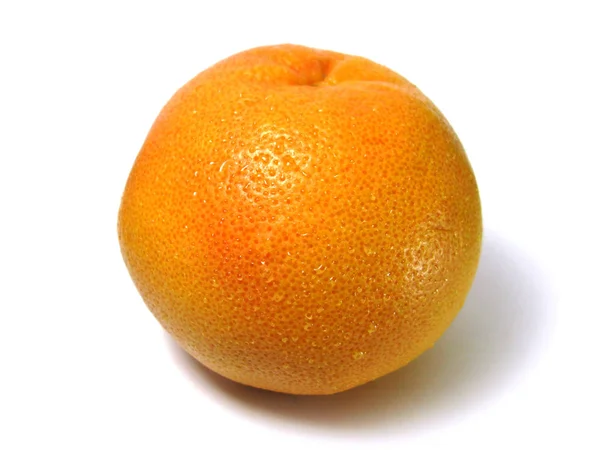 白い背景に分離されたグレープ フルーツの柑橘系の果物のマクロ写真 — ストック写真