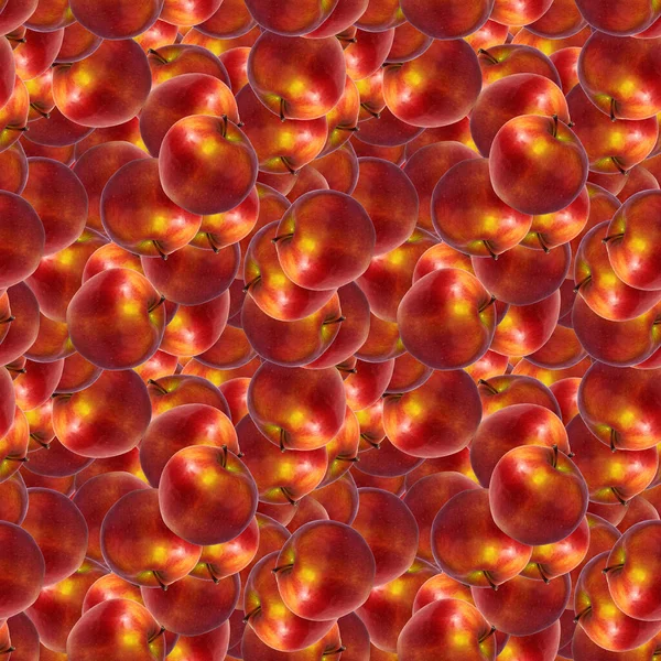 Pomme Rouge Fruits Sans Couture Motif Texture Arrière Plan Photo — Photo