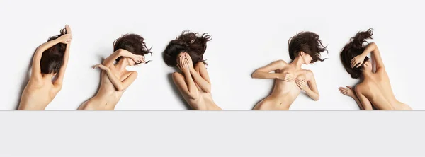Колаж жіночих оголених тіл — стокове фото