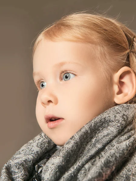 Little girl in scarf — Stock Photo, Image