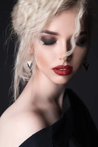 Make up.beautiful junge Frau Gesicht — Stockfoto