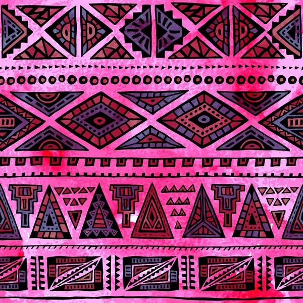 抽象的な幾何学模様。部族や民族のモチーフ。明るいワット — ストックベクタ