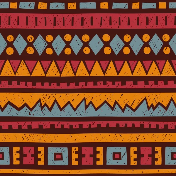 Nahtlose geometrische Muster. ethnische und Stammesmotive. blau, rot — Stockvektor