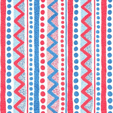 Kesintisiz geometrik desen. Etnik ve kabile motifler. T yazdırma