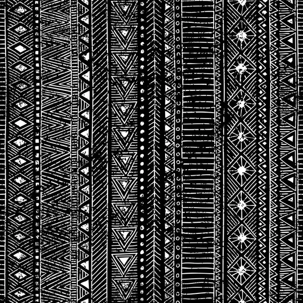 Nahtlose geometrische Muster. ethnische und Stammesmotive. Grungy Vin — Stockvektor