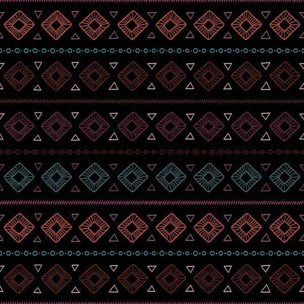 Simplemente patrón sin costuras. Los elementos geométricos en el respaldo negro — Archivo Imágenes Vectoriales