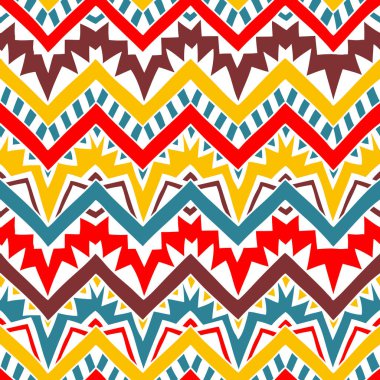 Kesintisiz geometrik desen. Bir zi şeklinde yatay çizgiler