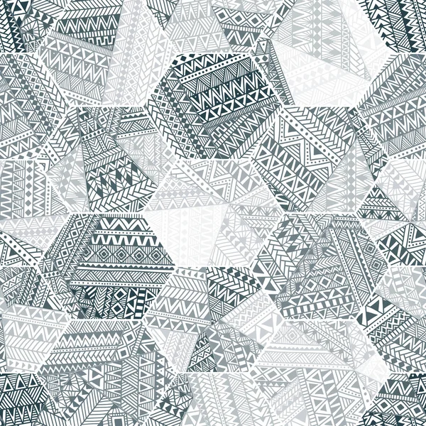 Varrat nélküli geometriai mintás zentangle stílusban. Doodle, pa — Stock Vector