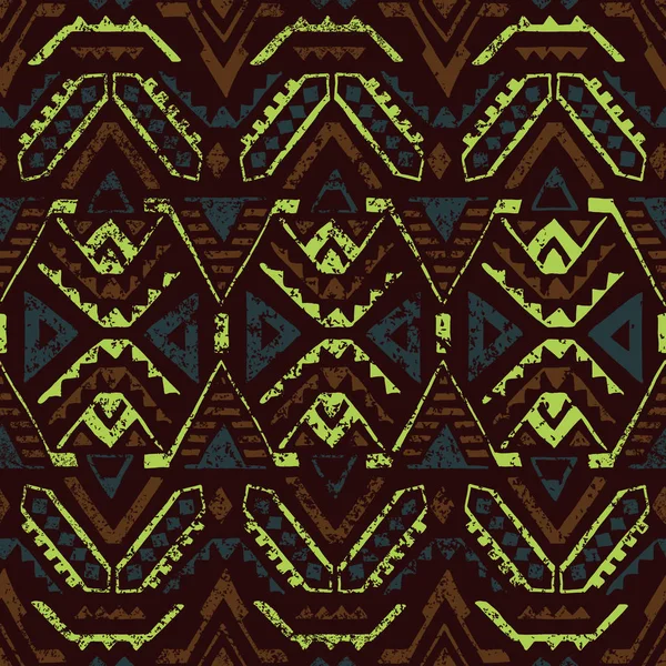 Patrón sin costuras en estilo étnico y tribal. Textura gruesa. Han. — Vector de stock