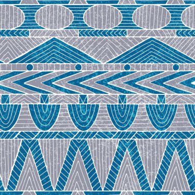 Seamless tribal modeli. Etnik ve Aztek motifler. Doku