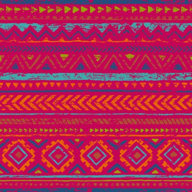 Vintage kesintisiz geometrik desen. Etnik ve kabile motifler. Ho