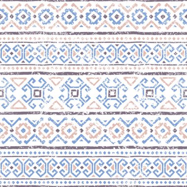 Kesintisiz çizgili desen. Etnik ve kabile motifler. Vintage prin