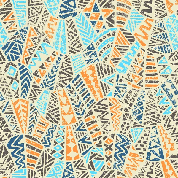 Sorunsuz vintage geometrik Yazdır. Etnik ve kabile motifler. Grun