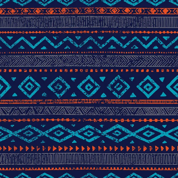 Ornamento étnico sem costura. Motivos astecas e tribais. Desenho de ornamento — Vetor de Stock