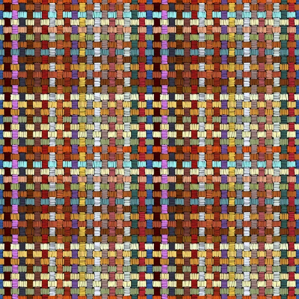 İşlenmiş hasır işlemeli, pürüzsüz desen. Metin için yama çalışması süsü