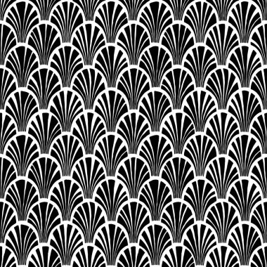 Kusursuz dalgalı siyah beyaz desen. Tekstil için baskı. Vecto