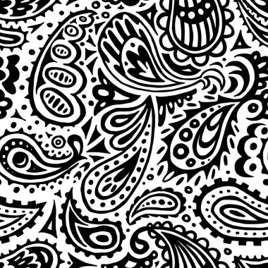Kusursuz siyah ve beyaz desenli. Mürekkep desenli süsleme elle çizim