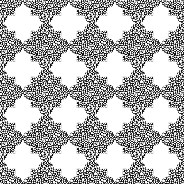Einfaches Nahtloses Schwarz Weiß Muster Gekritzeltes Ornament Mit Filzstift Auf — Stockvektor