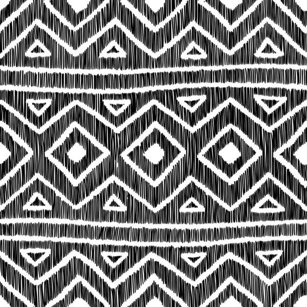 Motif Géométrique Brodé Des Taches Noires Sur Fond Blanc Ornement — Image vectorielle