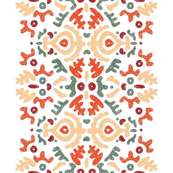 Patrón Inconsútil Vintage Orientación Vertical Lindo Pincel Impreso Papel Motivos — Vector de stock