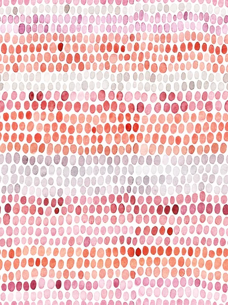 Seamless Watercolor Pattern Simple Geometric Lines Pink White Gray Orange — Stock Vector