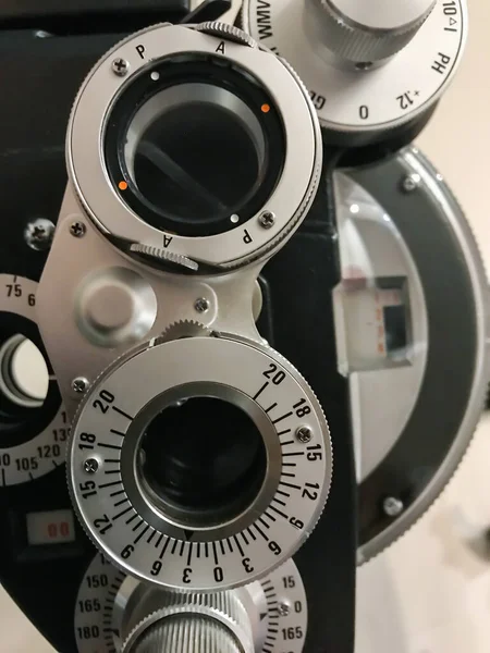 Closeup Lenses Phoropter — Stock Photo, Image