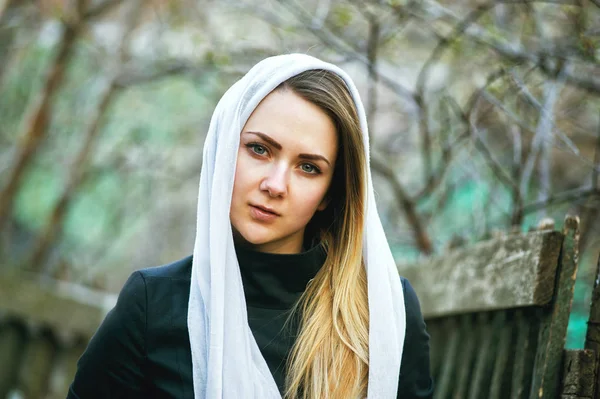 Retrato de una hermosa chica en la naturaleza —  Fotos de Stock