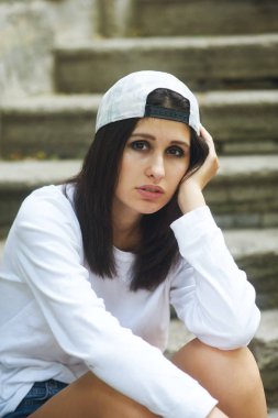 Genç kadın portre portre