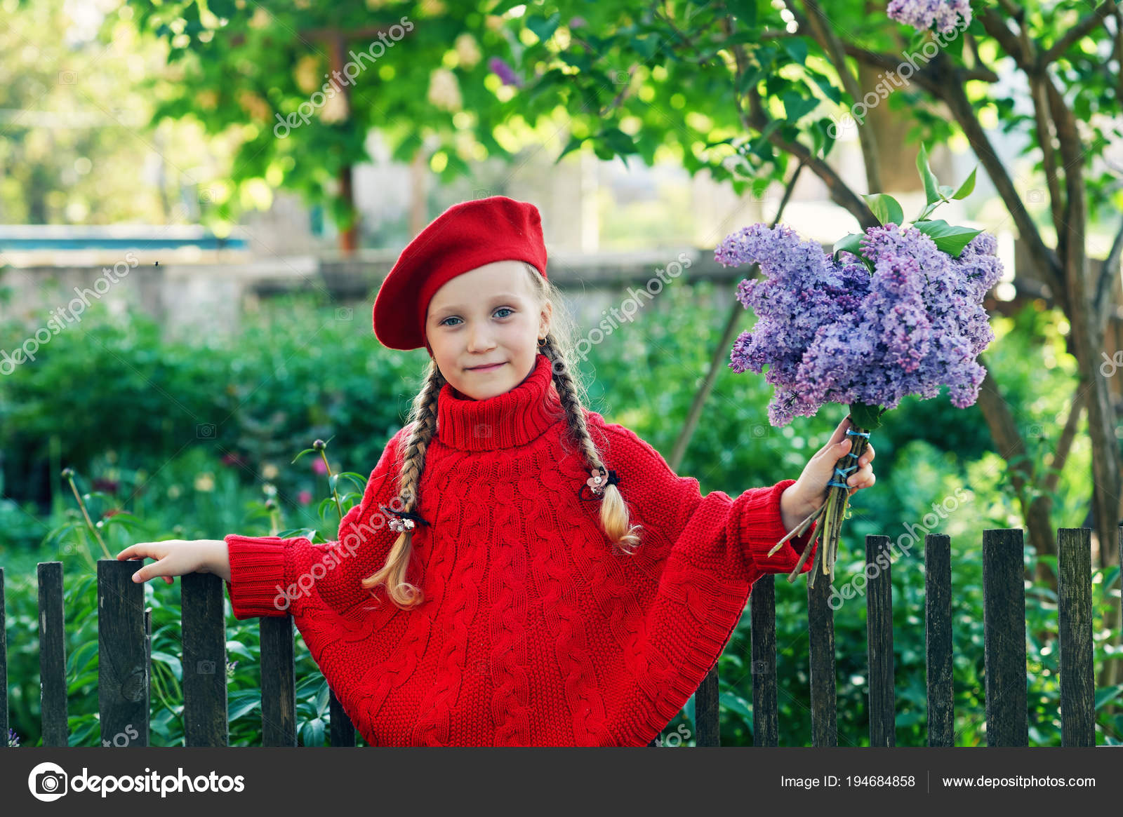 little girl red sweater